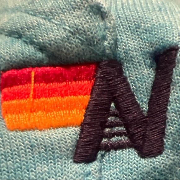 AVIATOR NATION 5 STRIPE HOODIE - NEON BLUE // NEON RAINBOW | EUC!!🩵🌈🩵🌈 - Picture 10 of 13